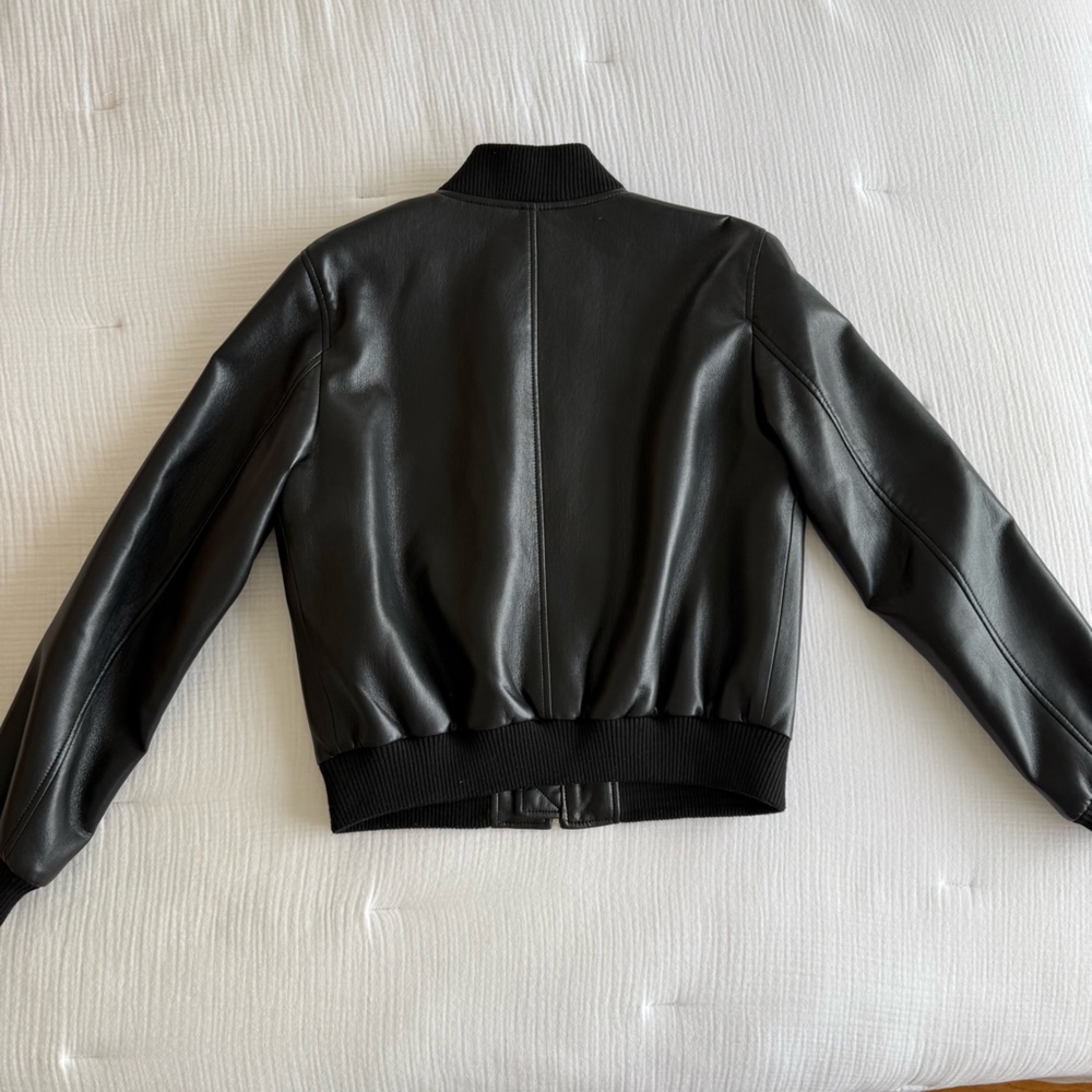 Babaton Black Leather Jacket - Picture 9 of 11